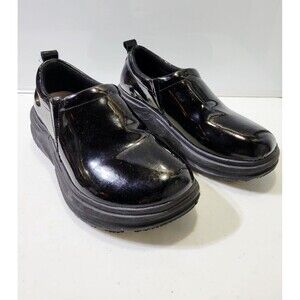 Gdefy Emma Gravity Defyer Clogs Women Shoes Sz 9.5 Blk Leather TB7211FL Comfort